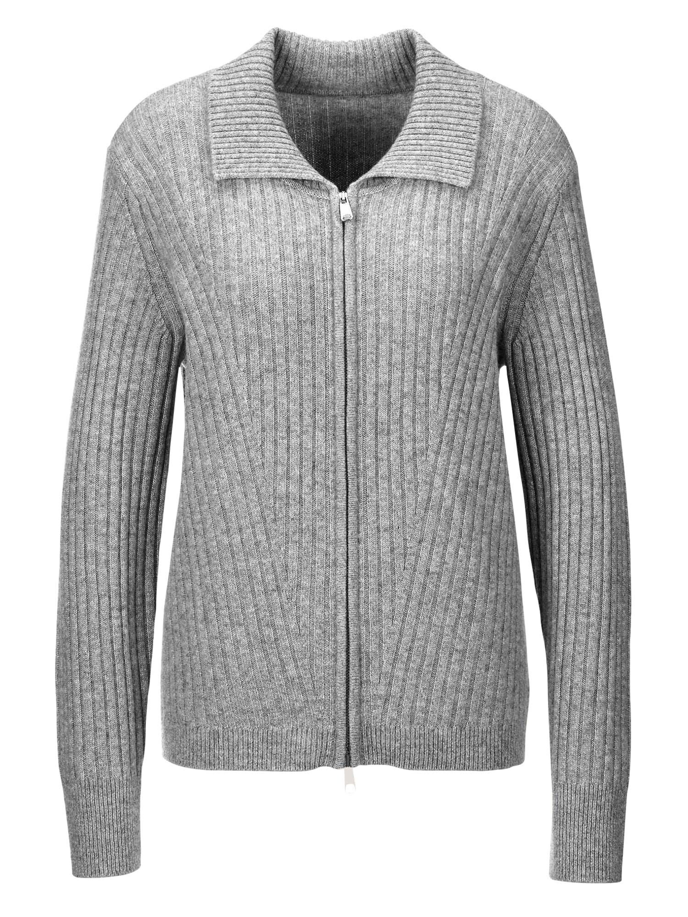 Cardigan MADELEINE en gris : devant