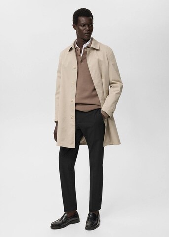 MANGO MAN Slim fit Pleated Pants 'Bologna' in Black