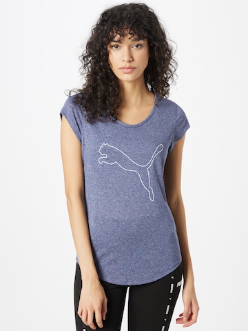 PUMA Performance Shirt 'HEATHER' in Blue: front