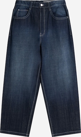 Wide Leg Jean Bershka en bleu : devant