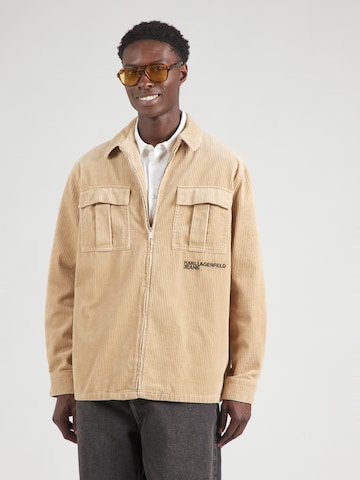 KARL LAGERFELD JEANS Regular fit Ing - bézs: elől