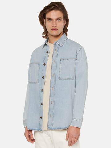 Coupe regular Chemise Boggi Milano en bleu : devant