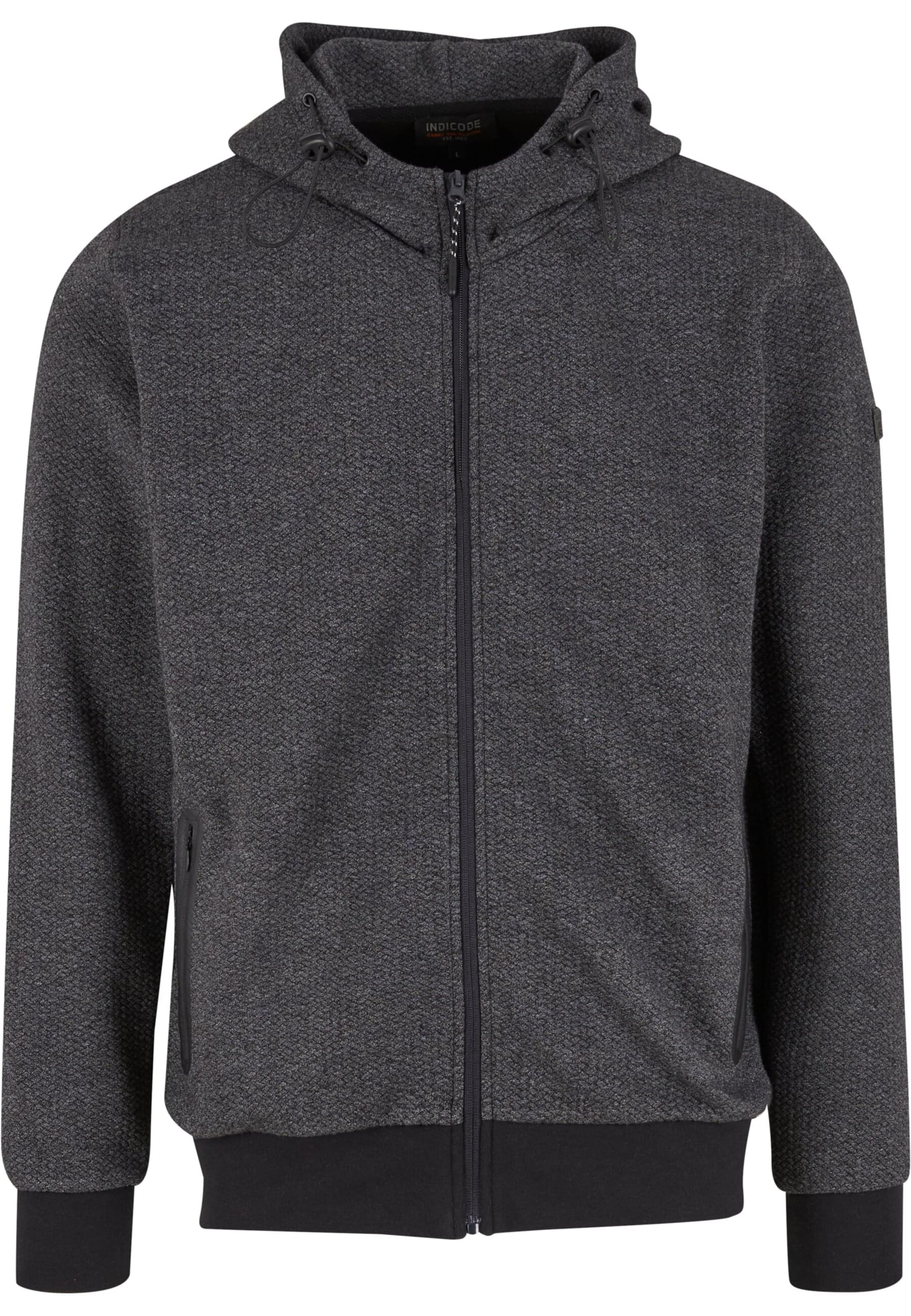 INDICODE JEANS Mikina 'Sting' – šedá: přední strana