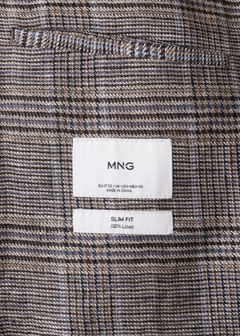 MANGO MAN Slim fit Suit Jacket 'Nella' in Brown