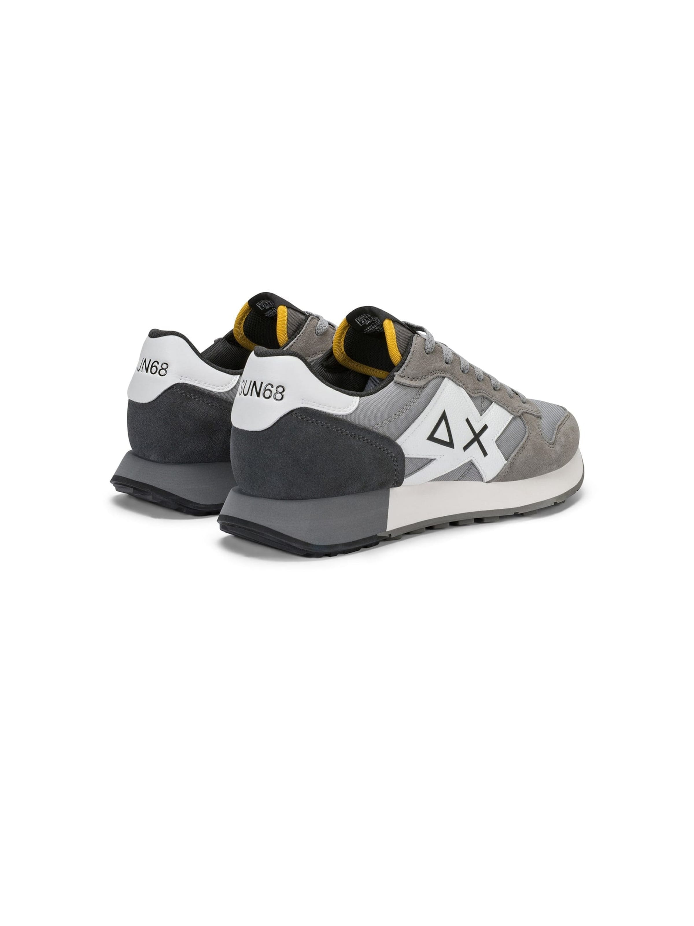 SUN68 Sneakers laag 'Men's Jaki 2.0 Solid Suede and Nylon Sneaker' in Grijs