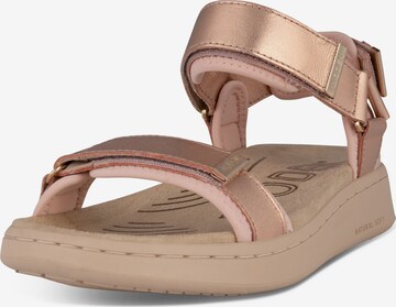 Sandales 'Line Metallic' WODEN en rose : devant