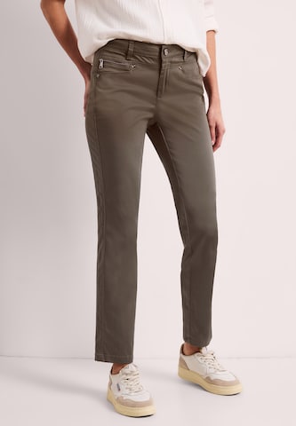 STREET ONE Slimfit Hose in Braun