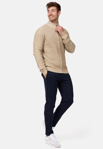 INDICODE JEANS Knit Cardigan 'Layton' in Beige