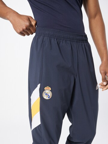 ADIDAS SPORTSWEAR Tapered Workout Pants 'Real Madrid' in Blue