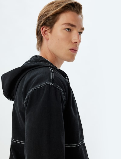 Koton Between-Season Jacket in Black denim, Item view