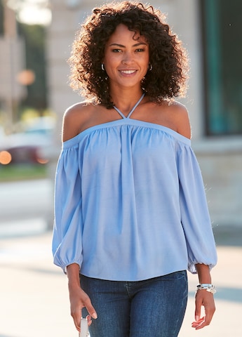 LASCANA Blouse in Blauw: voorkant