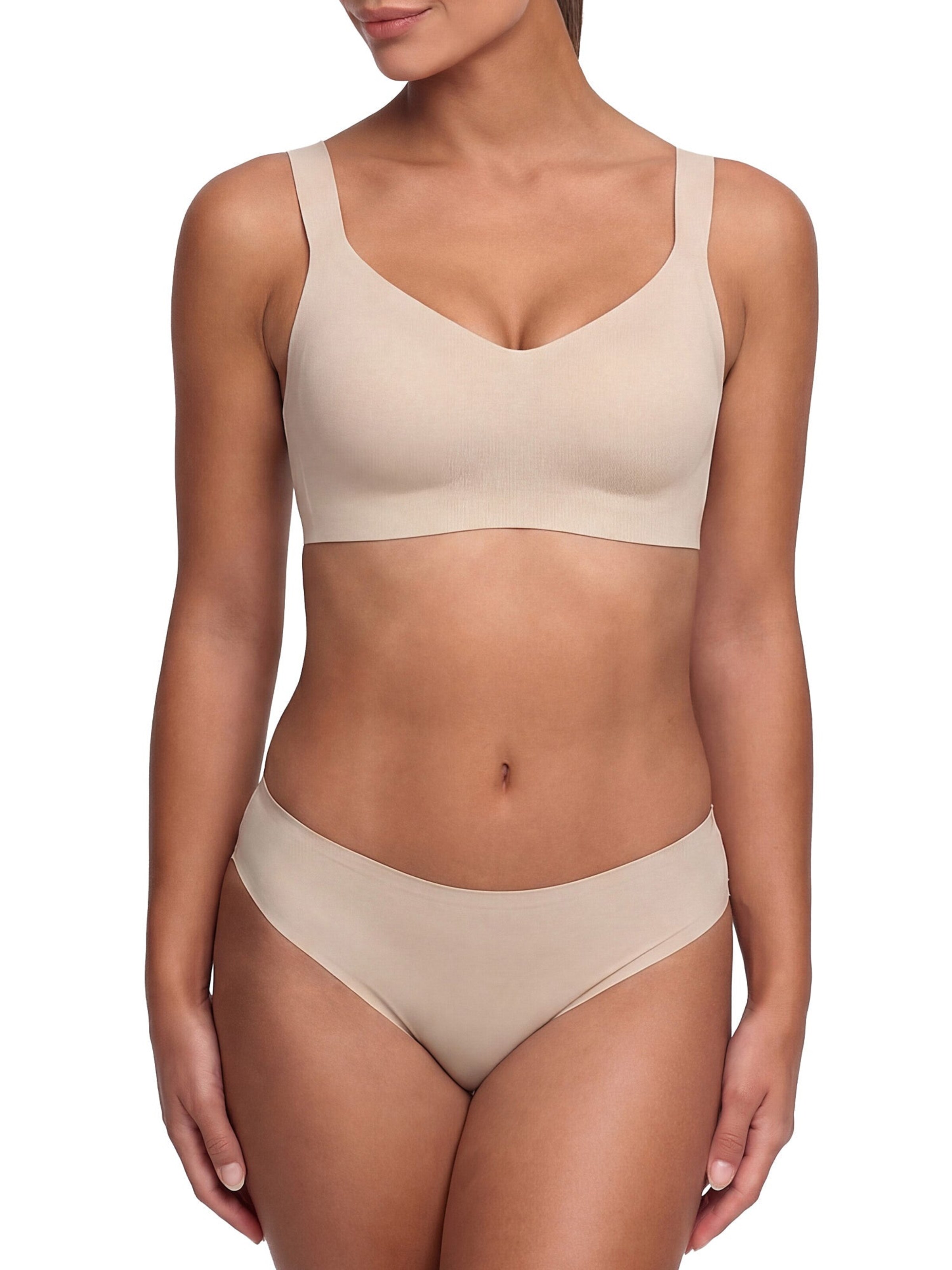 cfab by creamy fabrics Push-up Bra 'Seamless Compact Push-Up BH' in Beige