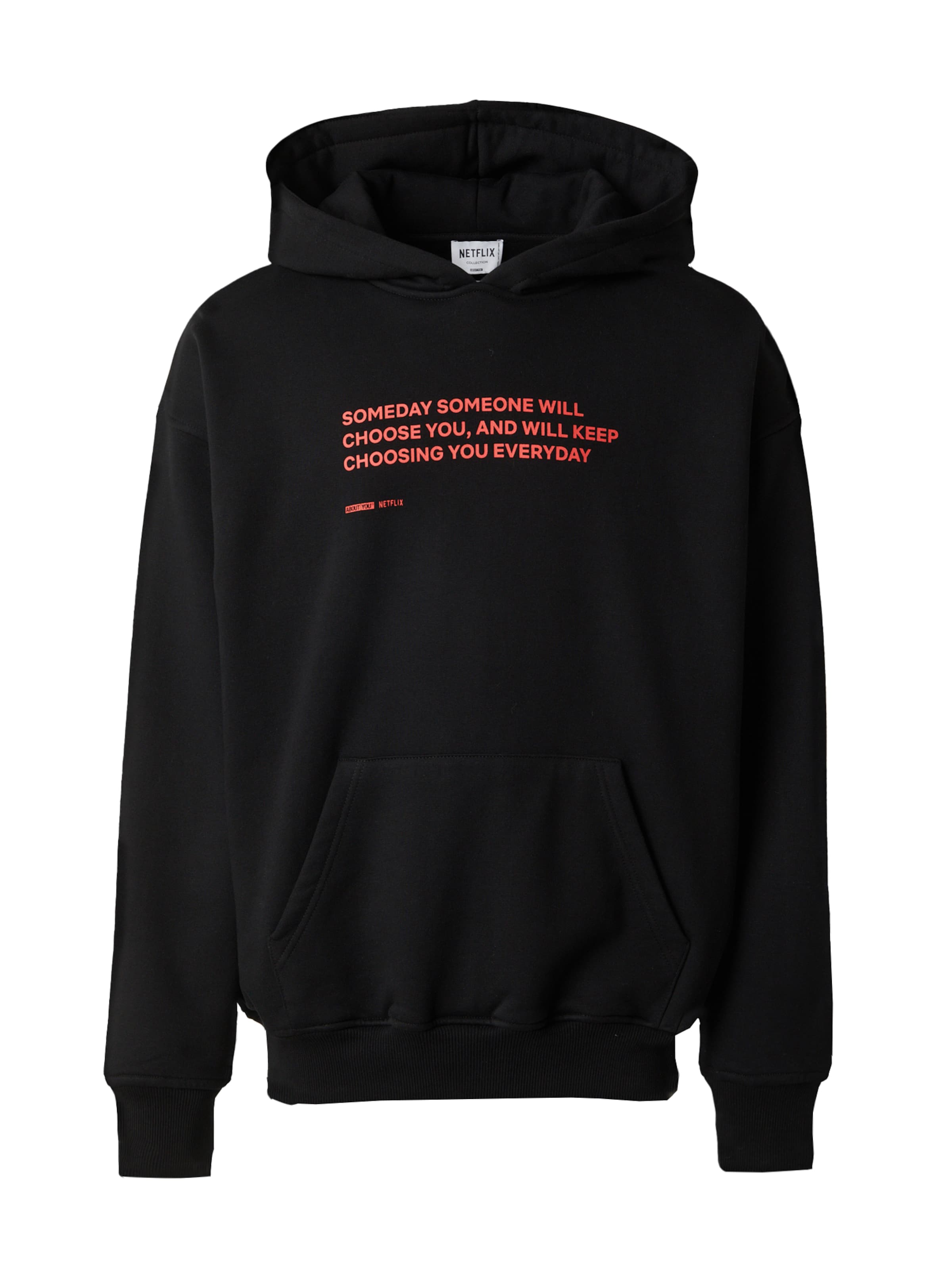 Netflix Collection Μπλούζα φούτερ σε μαύρο: μπροστά