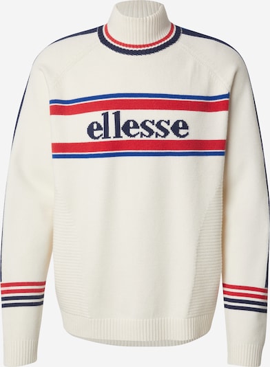 ELLESSE Pullover 'Pellini' in S in navy / dunkelblau / knallrot / offwhite, Produktansicht