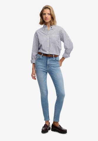 Superdry & Co Blouse 'Poplin' in Blauw