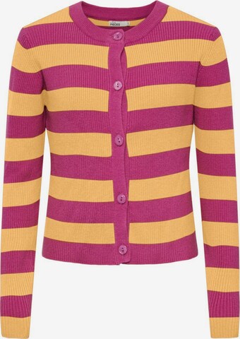 PIECES Knit Cardigan 'NUBA' in Yellow: front