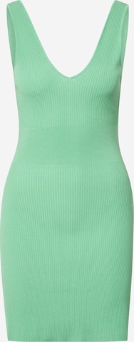 NA-KD Knitted dress in Green: front