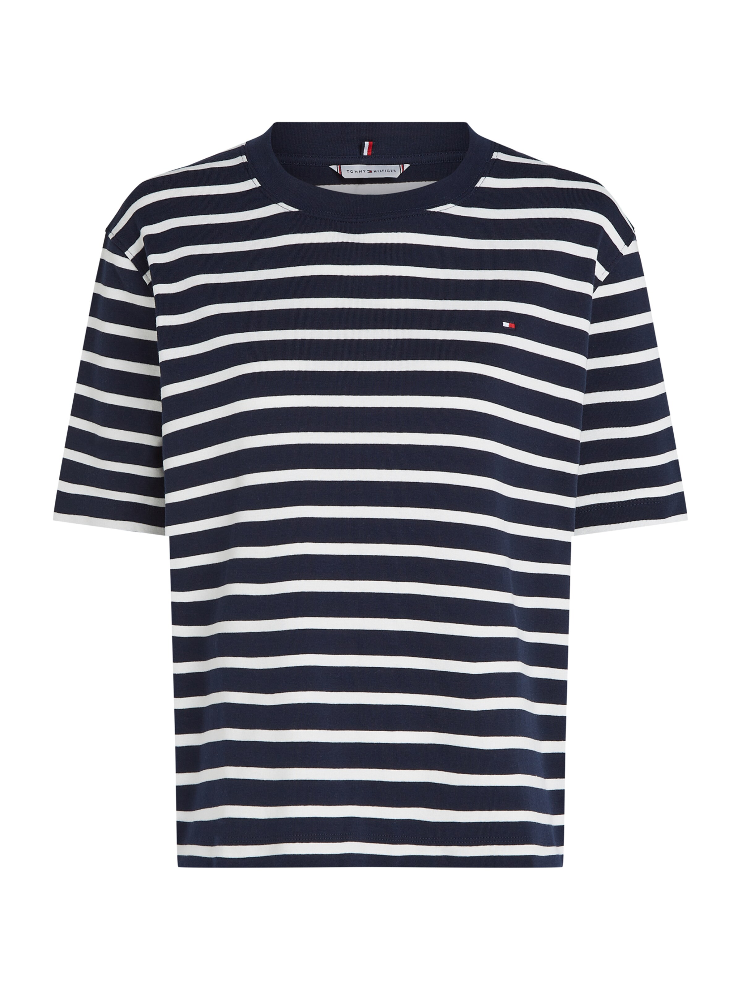 TOMMY HILFIGER T-Shirt in navy / weiß, Produktansicht