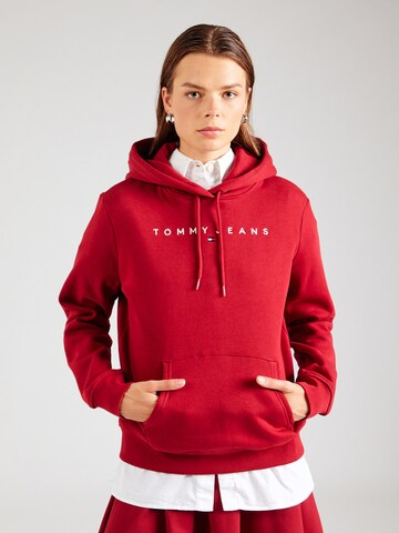 Tommy JeansSweater majica - crvena boja: prednji dio