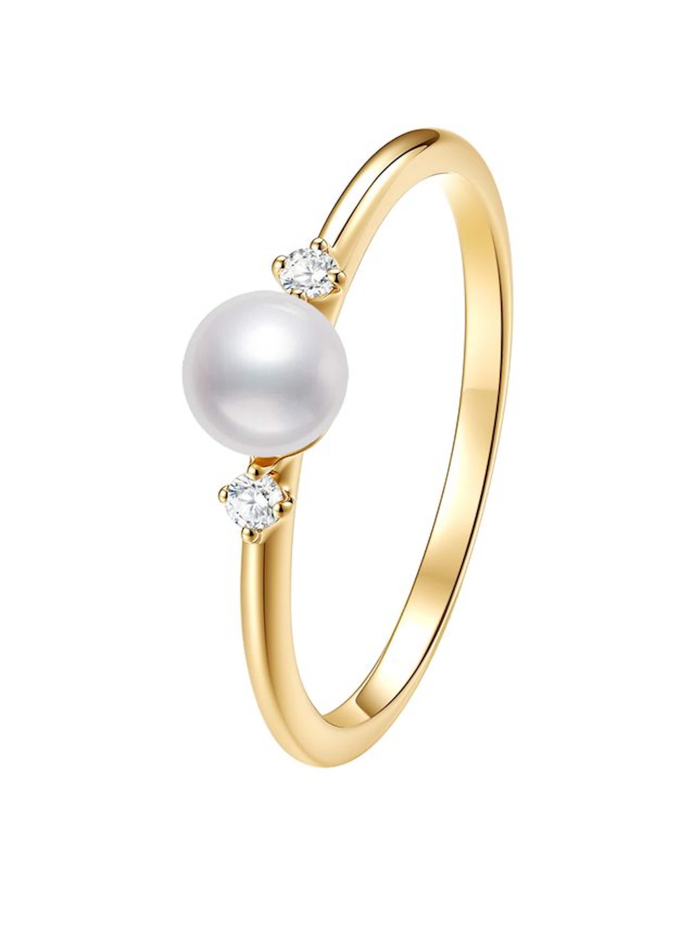 Dear Me Ring 'Aurora Pearl' in Goud: voorkant