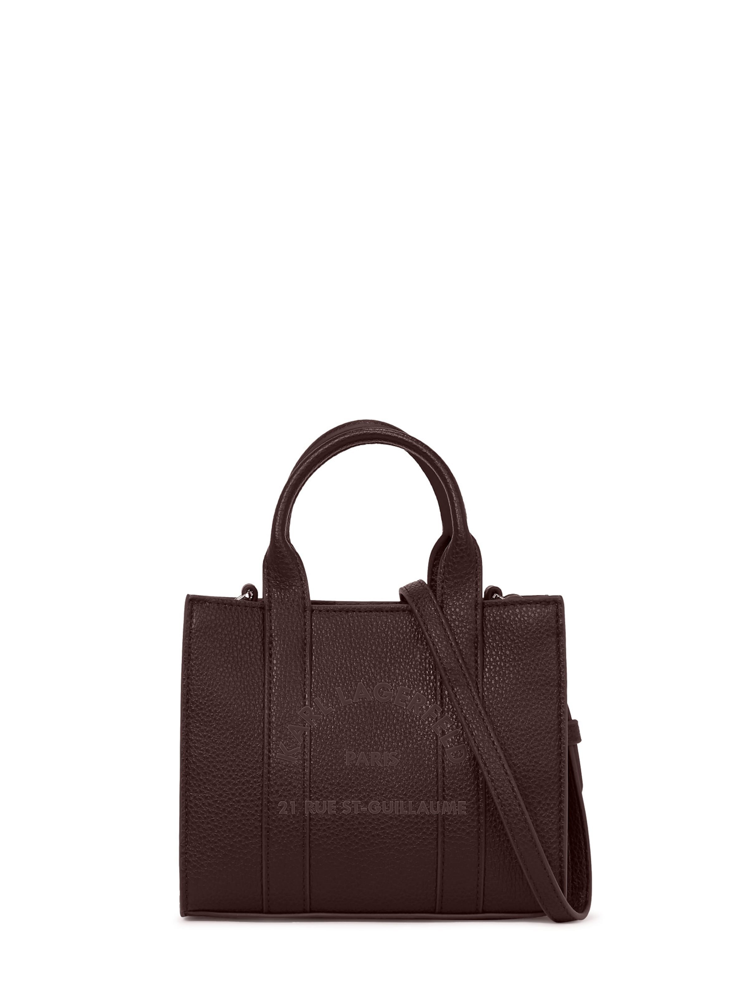 Karl Lagerfeld Τσάντα χειρός 'Rue St-Guillaume' σε ούμπρα / λευκό, Άποψη προϊόντος