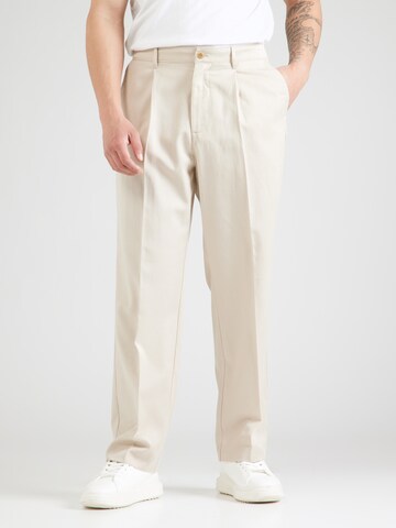 GAP Loose fit Pleat-front trousers in Beige: front