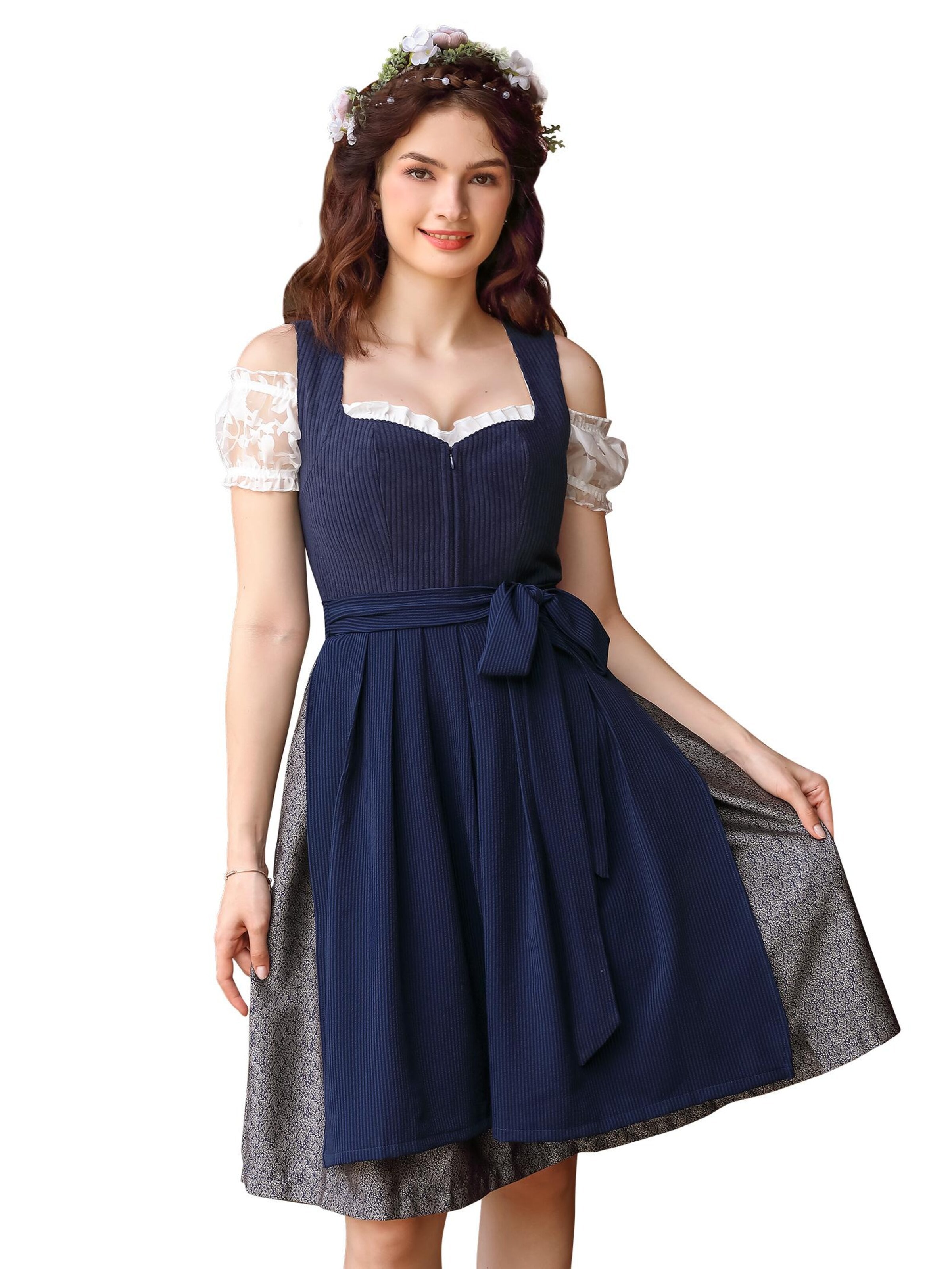 Yesfashion Dirndl‌‌‌‌‌‌‌‌ in Blau: Vorderseite