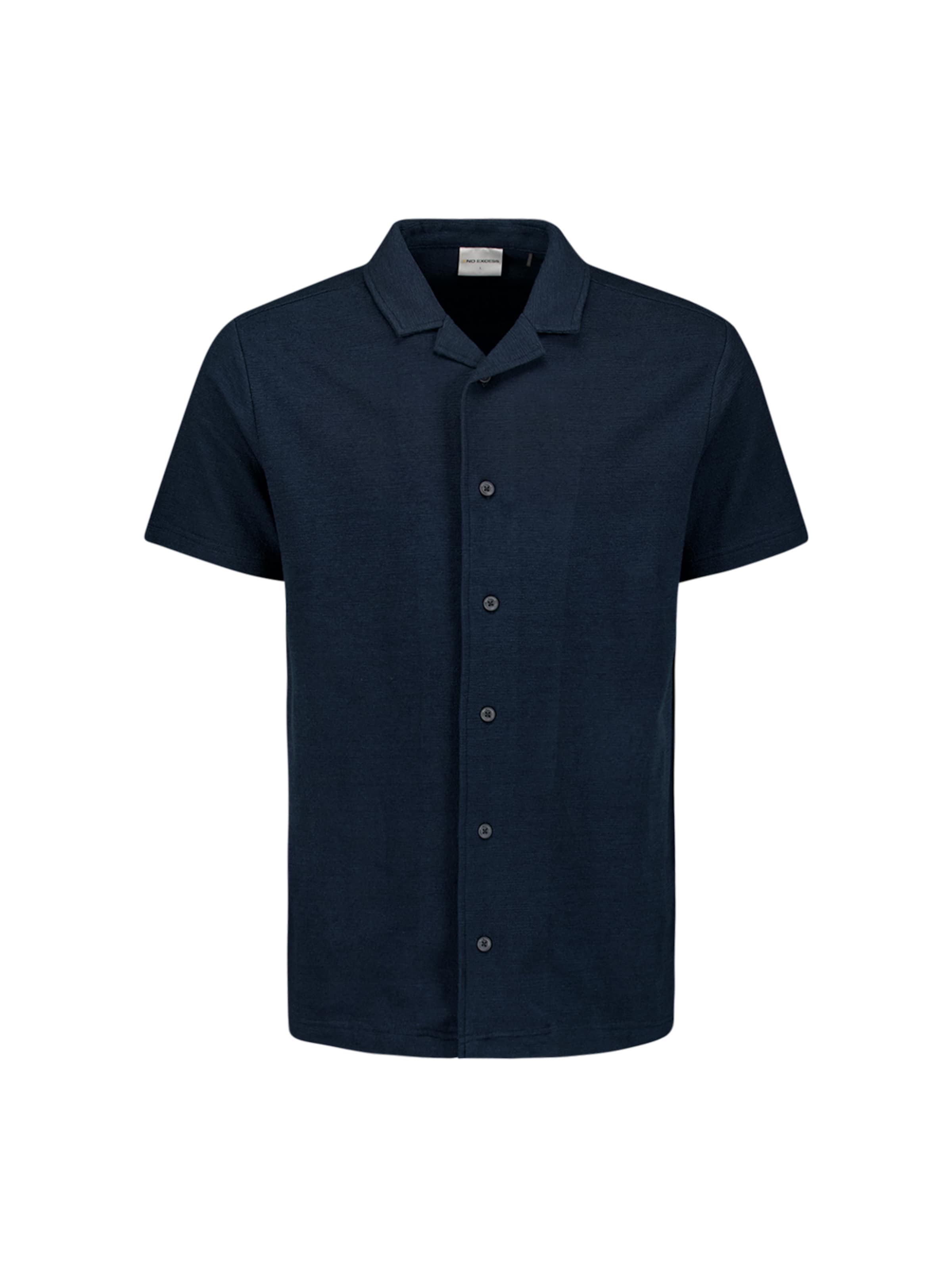 No Excess Regular fit Shirt in Blauw: voorkant