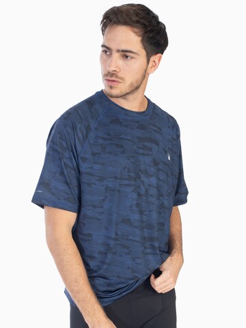 Maglia funzionale di Spyder in blu: frontale
