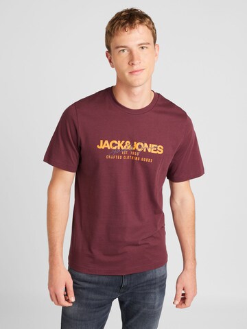 JACK & JONES Tričko 'JJALVIS' – červená: přední strana