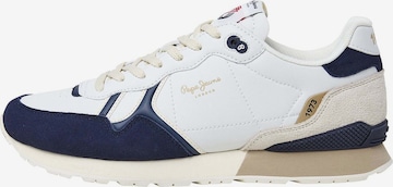 Pepe Jeans - Sapatilhas baixas 'Brit Ivy' em azul: frente