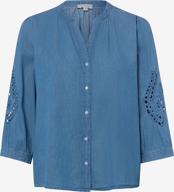 Marie Lund Bluse in Blau: Vorderseite
