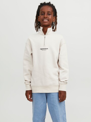 Sweat 'JORVestebro' Jack & Jones Junior en beige : devant