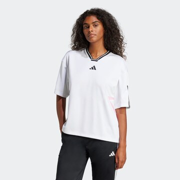 ADIDAS SPORTSWEAR Λειτουργικό μπλουζάκι 'Tiro Q1' σε λευκό: μπροστά