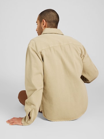 Springfield Comfort fit Button Up Shirt in Beige