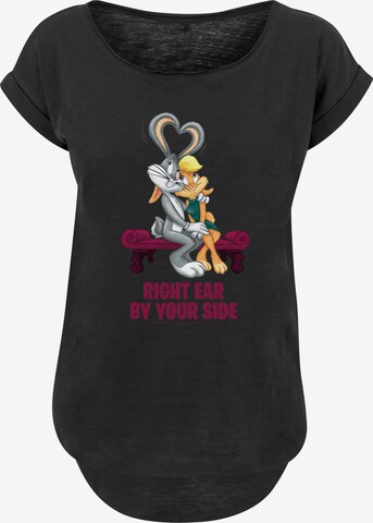T-shirt 'Looney Tunes Bugs And Lola Valentine's Cuddle' F4NT4STIC en noir : devant