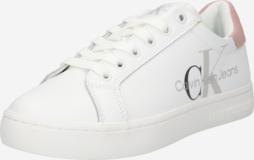balts Calvin Klein Jeans Zemie brīvā laika apavi: no priekšpuses