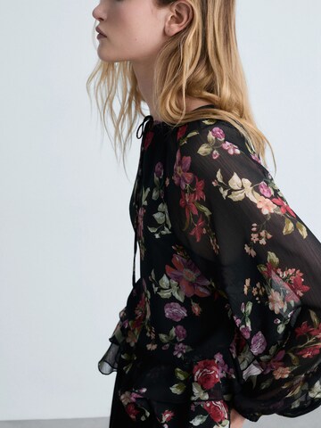 MANGO Blus 'SAVAGE' i svart