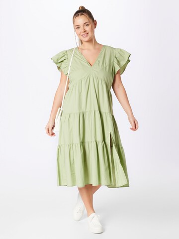 Vero Moda Curve Obleka 'Jarlotte' | zelena barva