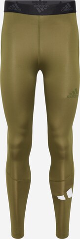 ADIDAS PERFORMANCE Sports trousers in Green: front