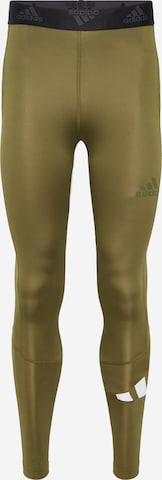 ADIDAS PERFORMANCE Sportovní kalhoty – zelená: přední strana
