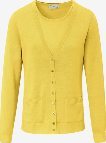 Peter Hahn Knit Cardigan in Yellow: front