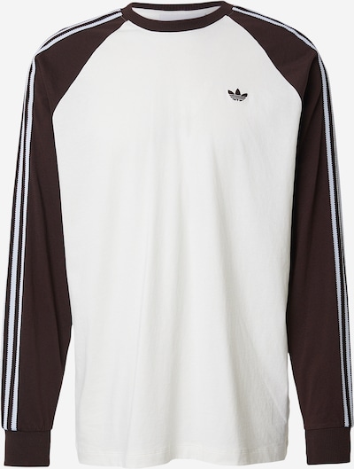 Marškinėliai 'CALI' iš ADIDAS ORIGINALS, spalva – tamsiai ruda / balta, Prekių apžvalga