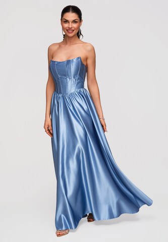 Robe de soirée 'LA-OM-DLR351' Ombre en bleu