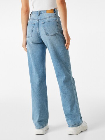 Bershka Wide Leg Jeans in Blau