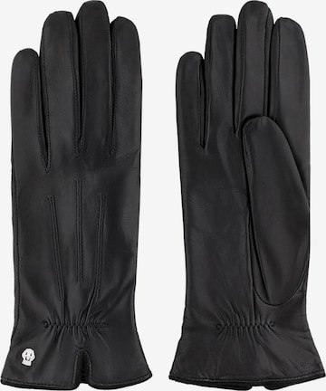 Roeckl - Guantes con dedos 'Antwerpen' en negro: frente