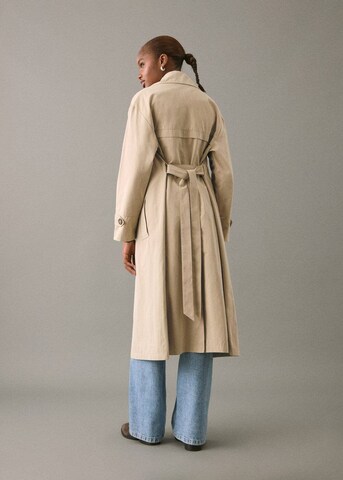 MANGO TEEN Between-Seasons Coat in Beige
