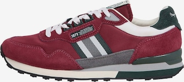Baskets basses Pepe Jeans en rouge : devant