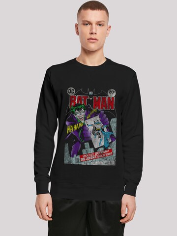 F4NT4STIC Sweatshirt 'DC Comics Batman Joker Playing Card Cover' in Zwart: voorkant