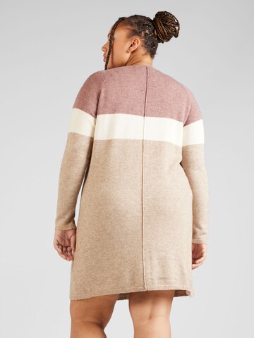 ONLY Carmakoma Knit dress 'LAURA' in Brown